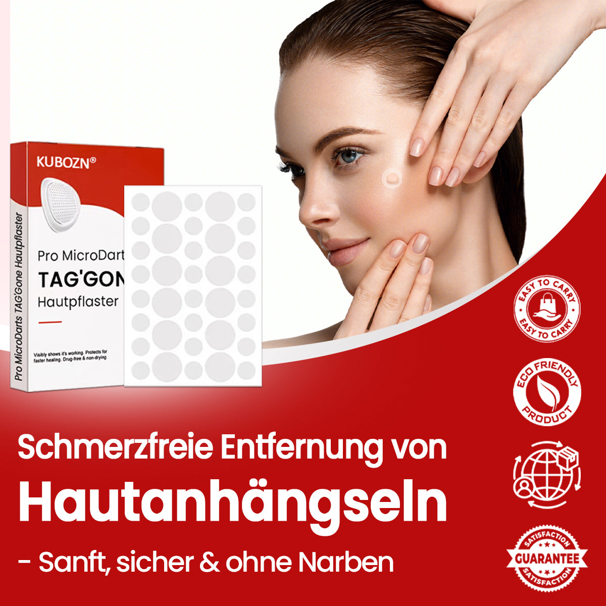 1+1 Gratis | DermiTag™ Pro MicroDarts TAG'Gone Hautpflaster zur Skin-Tag-Entfernung