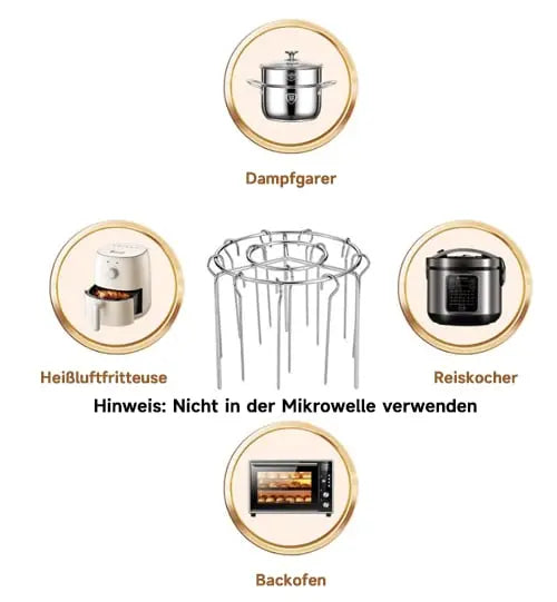 GrillHero™ | Kebab-Grill für Heißluftfritteusen – Gleichmäßiges Garen & BBQ-Genuss