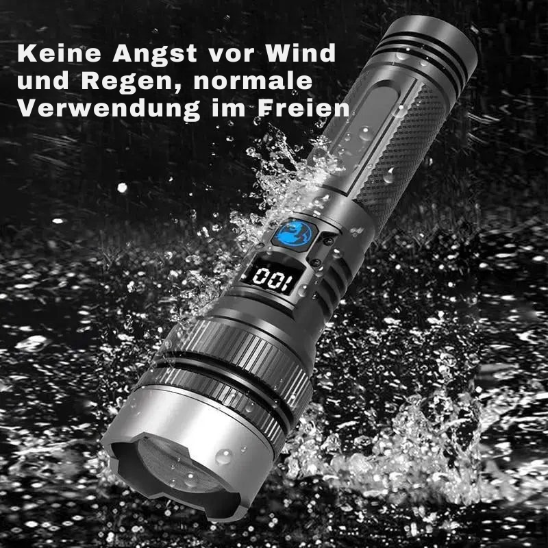 LED Taschenlampe | Ultrahell & Wasserdicht | 500m Reichweite | Zoom-Funktion | UltraBright