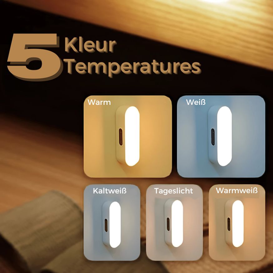 MagnaDim Magnetisch Licht | Dimmbar & Kabellos | Smart Bewegungssensor | 5 Farbmodi