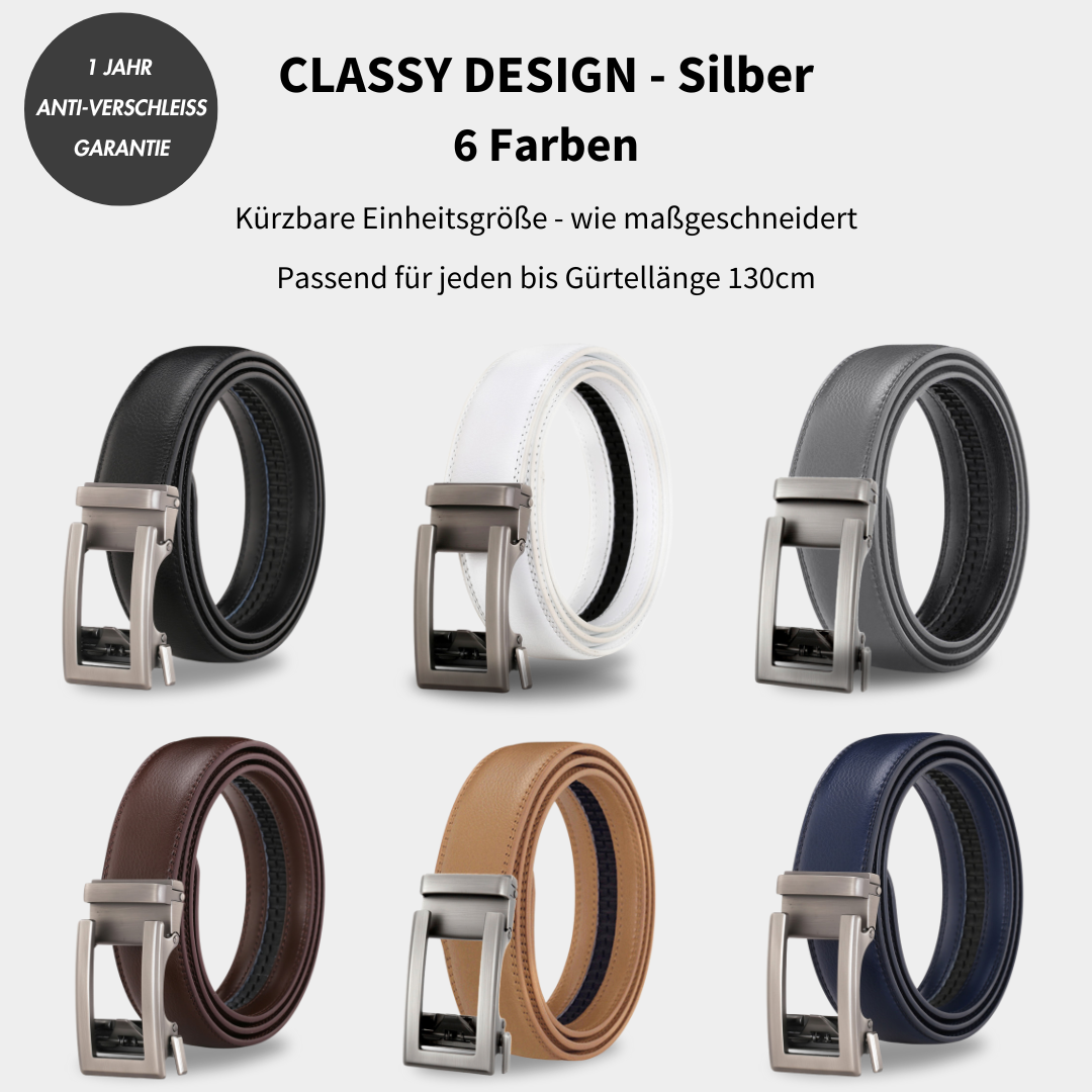 Majestice Belt Ledergürtel | Easy-Click Automatikverschluss | 100% Echtleder | 1+1 Aktion