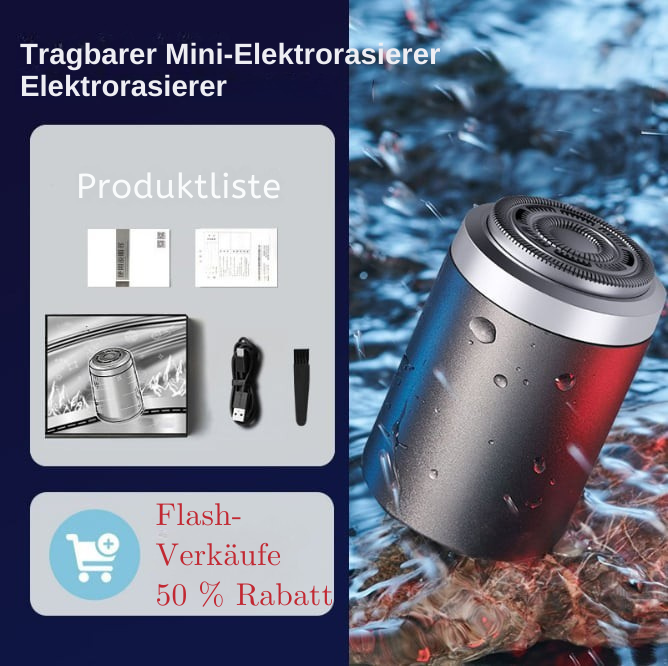 Mini Elektrorasierer | Wasserdicht & USB-ladbar | Präzise Turbo-Klingen | Ideal für Reisen & Alltag | Trimster