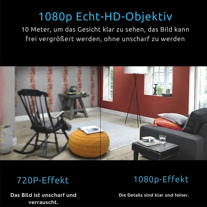 Mini Überwachungskamera | 1080p HD | WLAN & Bewegungserkennung | Nachtsicht