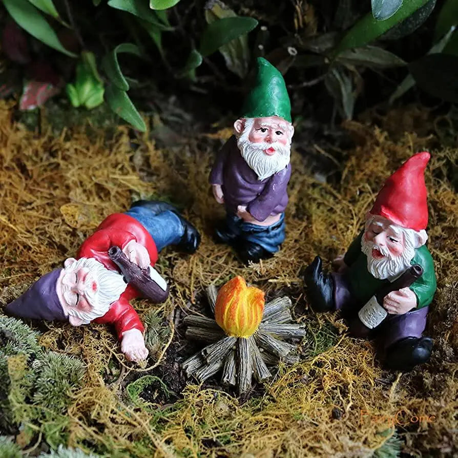 Miniatur Betrunkene Zwerge für Garten-Dekoration