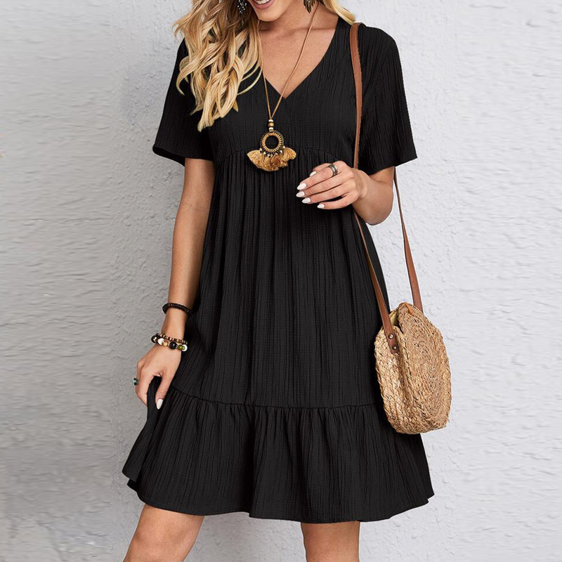 Lilia™ - Ibiza Mode elegant Boho Kleid mit V-Ausschnitt