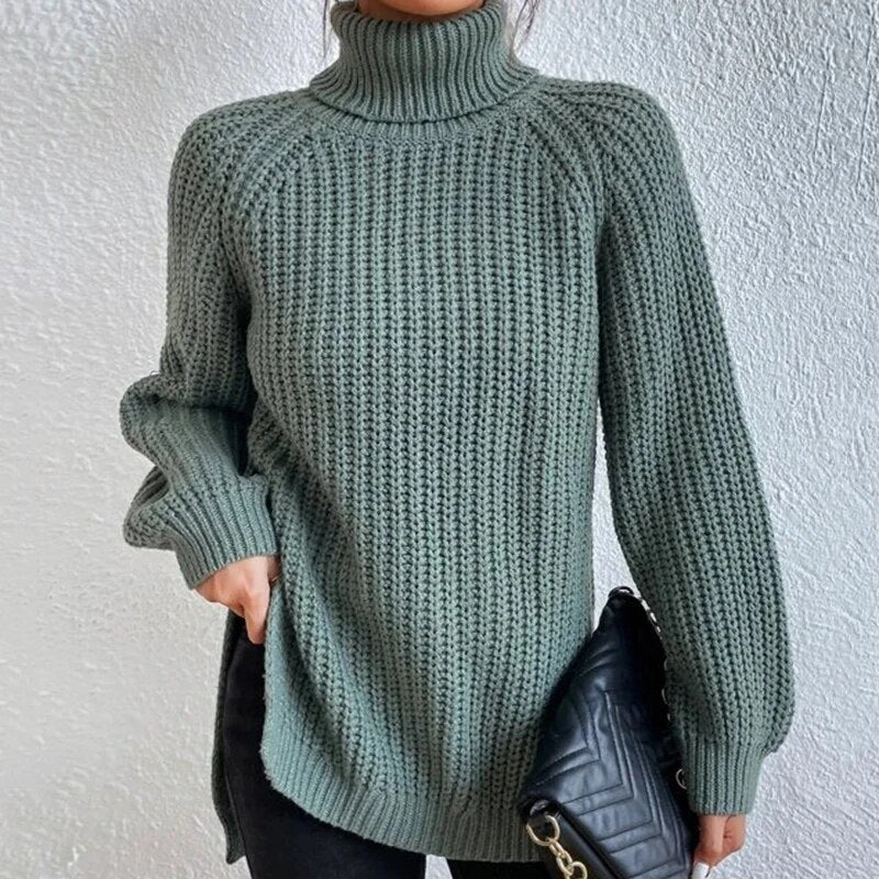 Ondine™ - Neu Gestrickter schmaler Rollkragenpullover