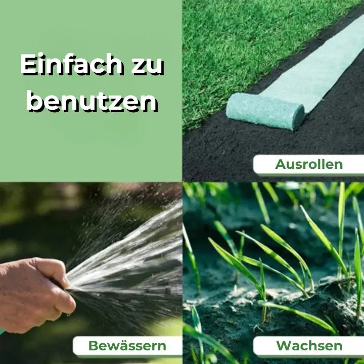Pflegeleichte Bio-Rasensamenmatte
