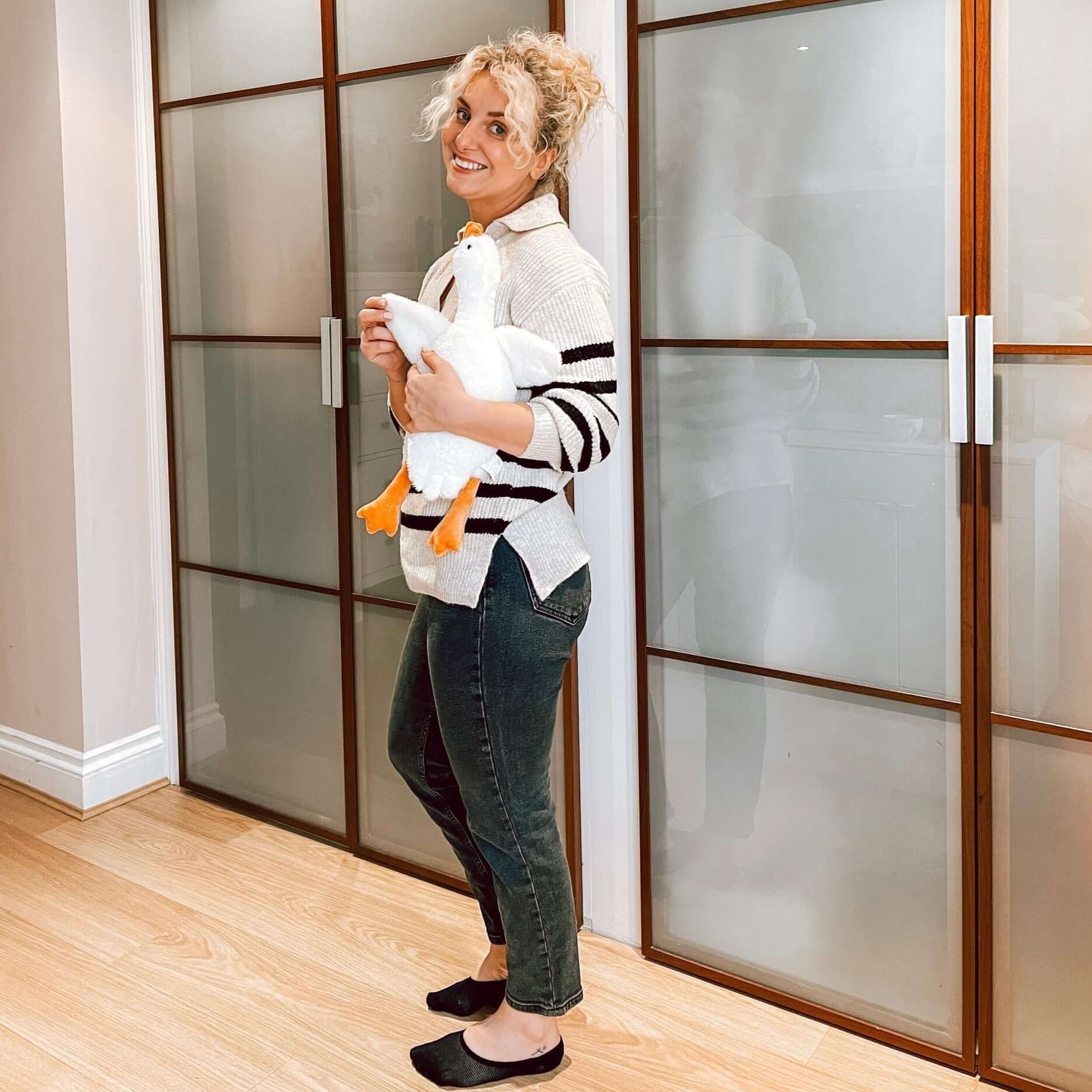 Plüsch Gans Kissen | Extra Groß | Ultraweich | Perfekt zum Schlafen & Kuscheln