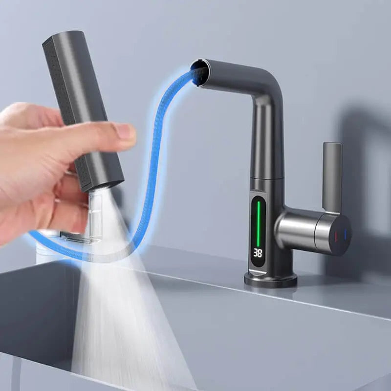 AquaFlow™ | 3-in-1 ausziehbarer intelligenter Wasserfall-Brunnenhahn