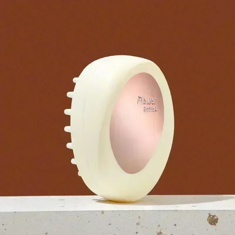 Verlängerte Griff weicher Silikon-Shampoo Kopfhaut-Massager Haarwasch-Kamm
