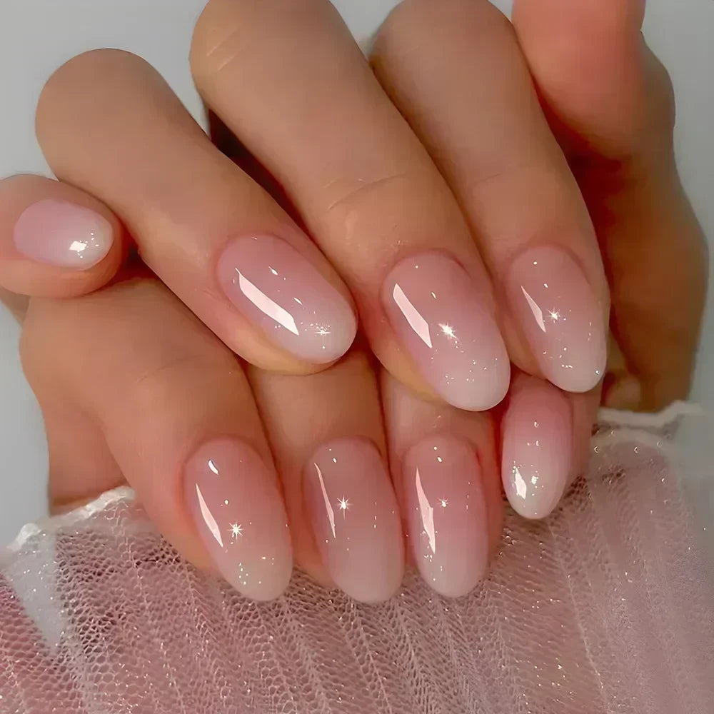 Lustrella™ - Stilvolles kurzes Fake-Nägel-Set