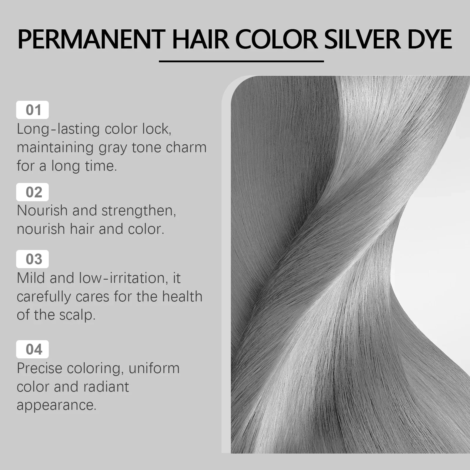 Silvra™ – Silberne Haarfarbe im Punk-Stil (1+1 GRATIS)