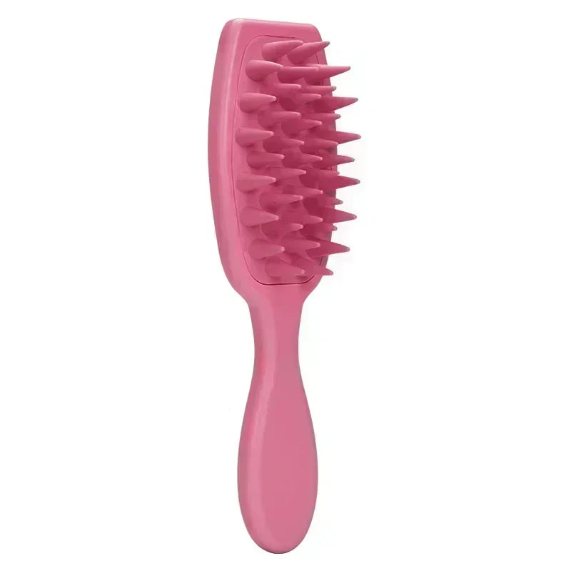 Verlängerte Griff weicher Silikon-Shampoo Kopfhaut-Massager Haarwasch-Kamm