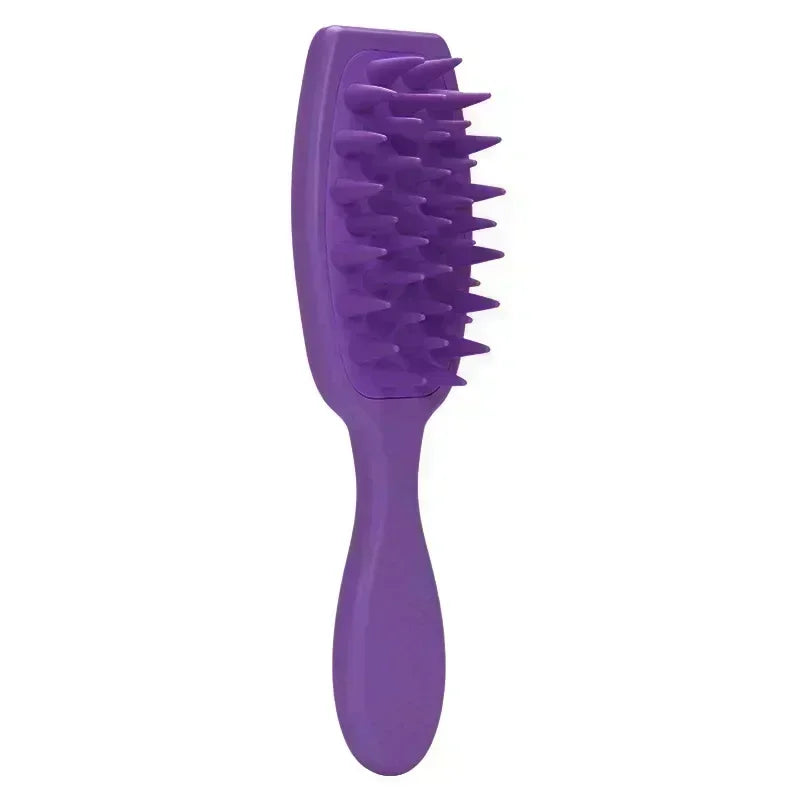 Verlängerte Griff weicher Silikon-Shampoo Kopfhaut-Massager Haarwasch-Kamm