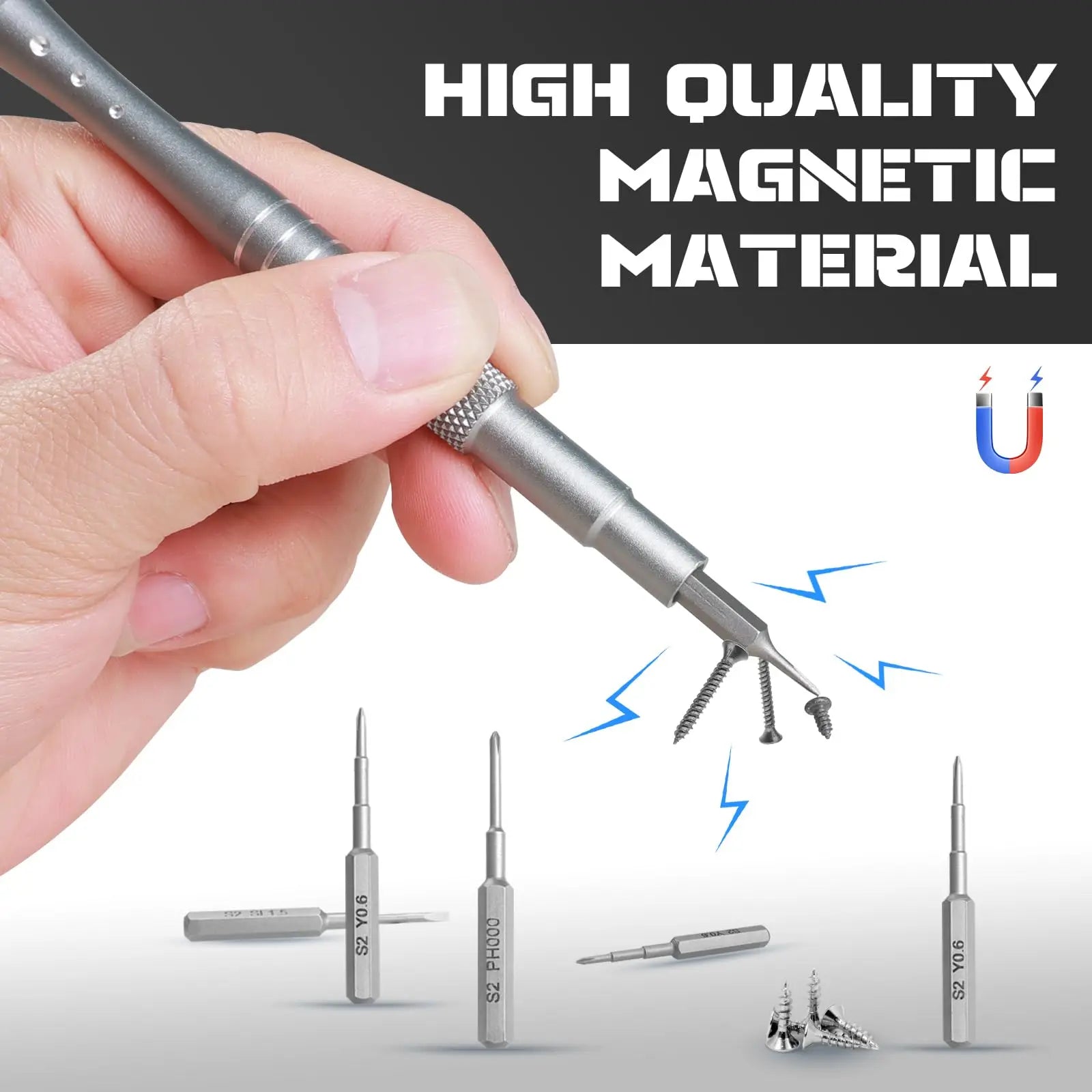 128 in 1 Präzisionsschraubendreher-Kit mit magnetischem flexiblem Schaft | Professionelles Reparaturwerkzeug