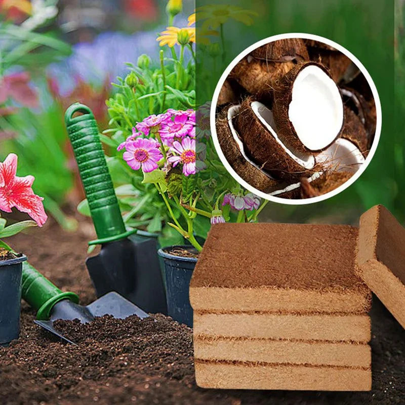 2+1 GRATIS |Premium Bio-Kokoserde Ziegel – Natürliches Pflanzenwachstum fördern