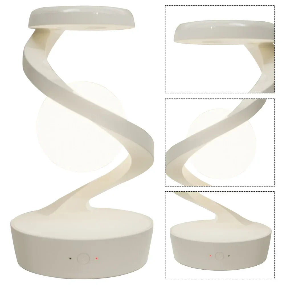 3D Schwebende LED-Lampe mit Wireless Charger – Kreative Mondlicht-Tischlampe