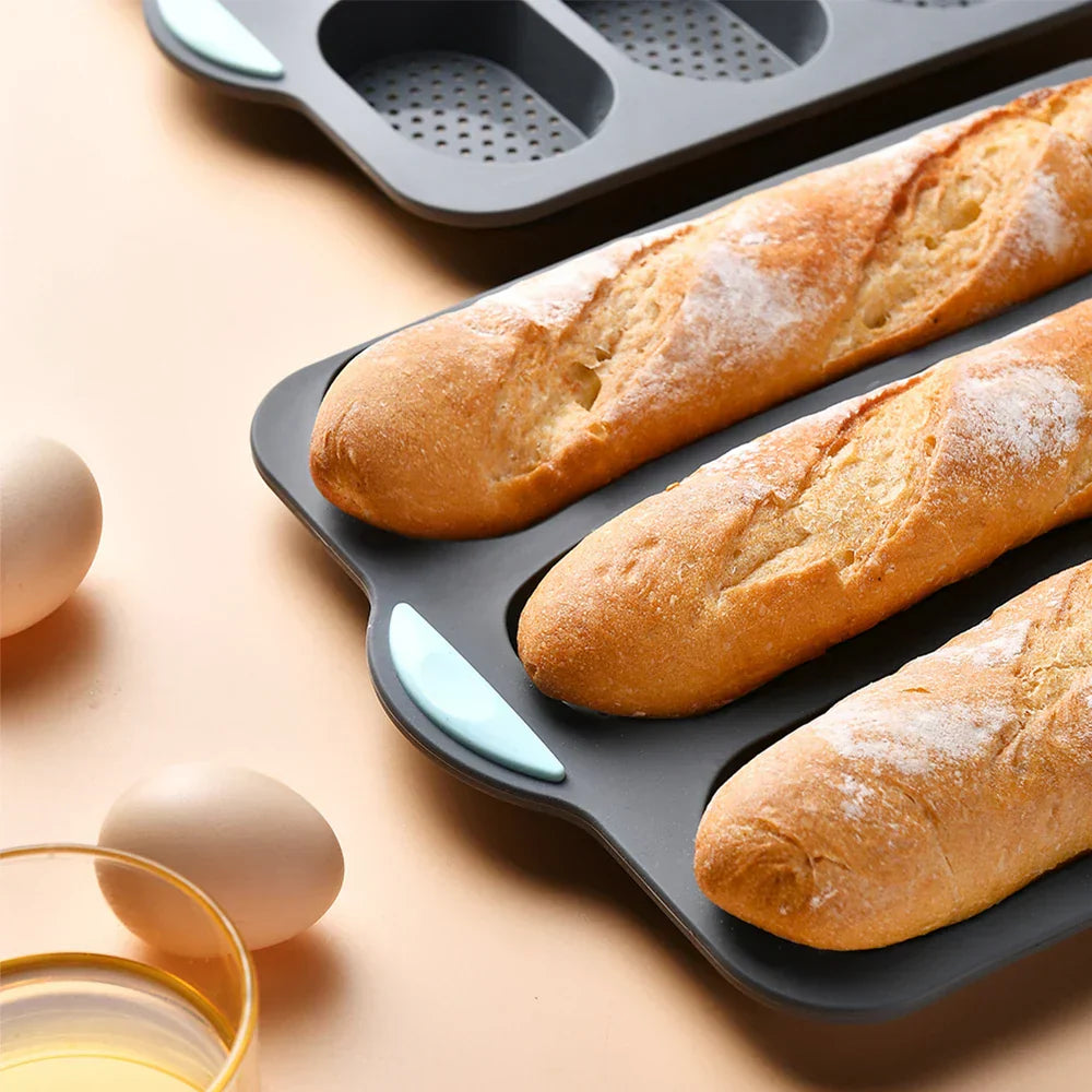 CrustyBake™ | Antihaft-Baguette-Backform aus Silikon