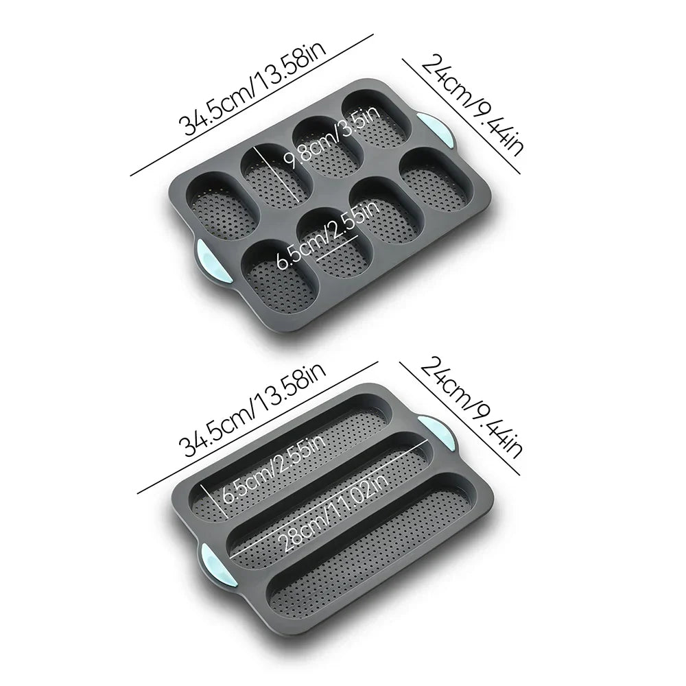 CrustyBake™ | Antihaft-Baguette-Backform aus Silikon