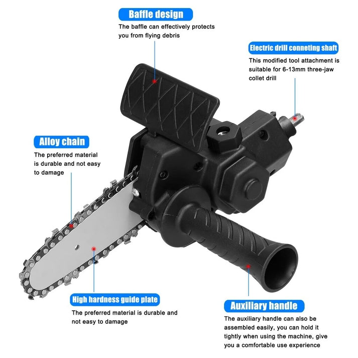 DrillSaw™ – 4/6 Zoll Bohrmaschine Als Adapter Für Eine Elektrische Kettensäge