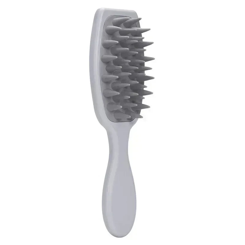 Verlängerte Griff weicher Silikon-Shampoo Kopfhaut-Massager Haarwasch-Kamm