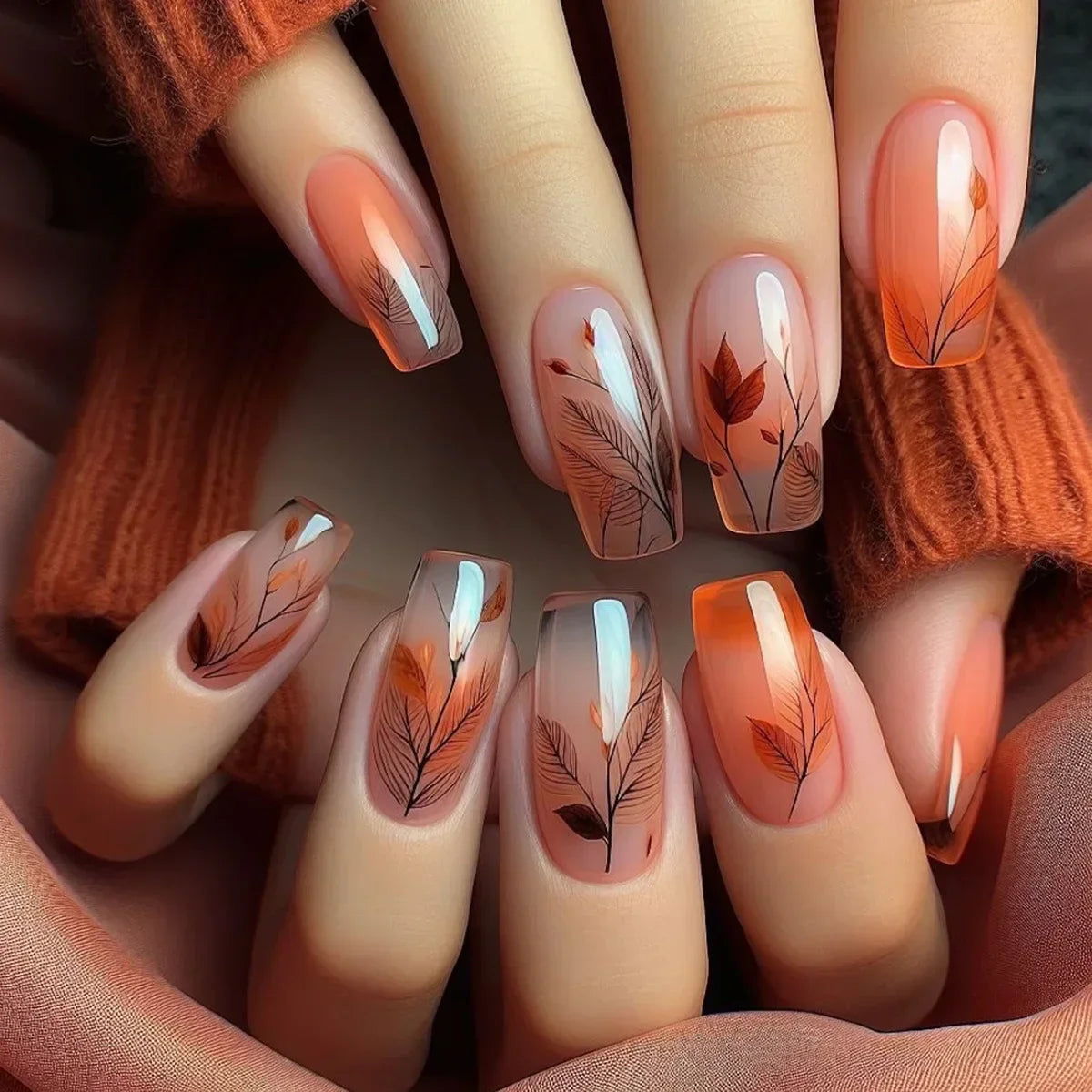 Lustrella™ - Stilvolles kurzes Fake-Nägel-Set