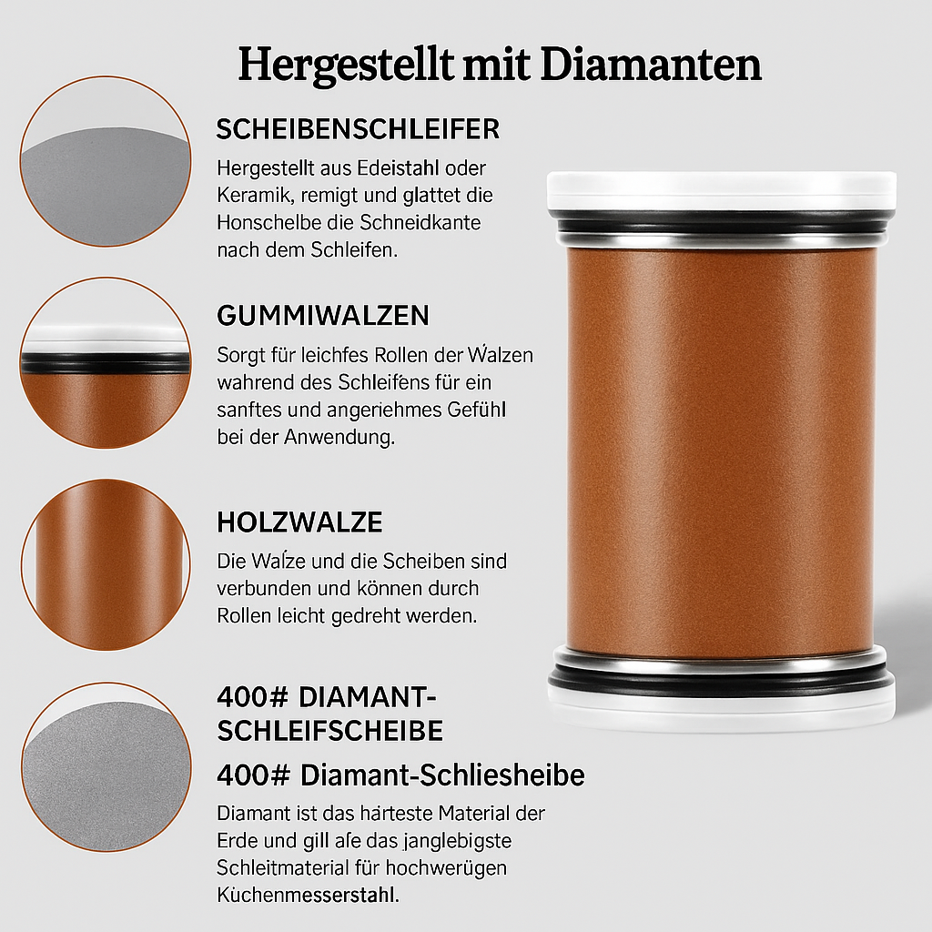 Schneller Messer-Schärfer | Präzise & Langlebig | Kompakt & Tragbar | EasyRoll