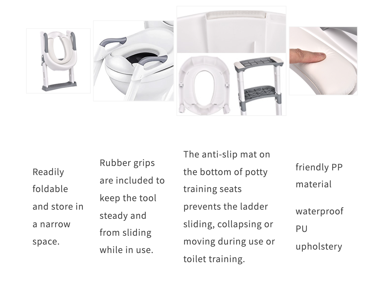 ToiletEase™ | Zusammenklappbare Kinder-Toilettenleiter