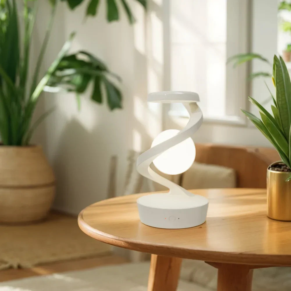 3D Schwebende LED-Lampe mit Wireless Charger – Kreative Mondlicht-Tischlampe