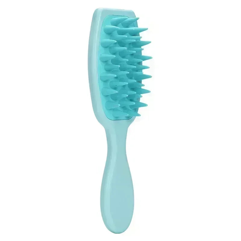 Verlängerte Griff weicher Silikon-Shampoo Kopfhaut-Massager Haarwasch-Kamm