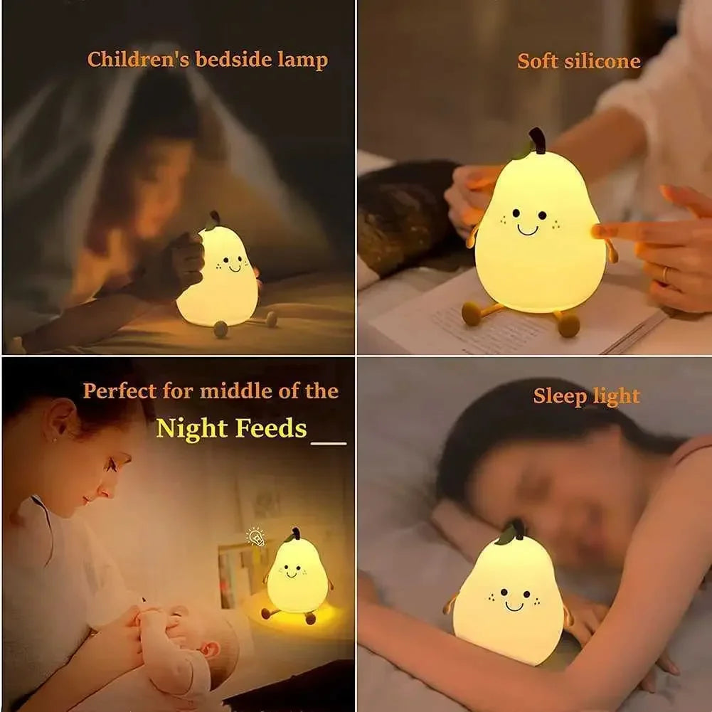 PearGlow™ - Niedliches birnenförmiges Nachtlicht für Kinder (50% RABATT)