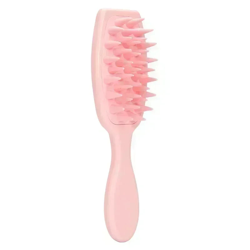 Verlängerte Griff weicher Silikon-Shampoo Kopfhaut-Massager Haarwasch-Kamm