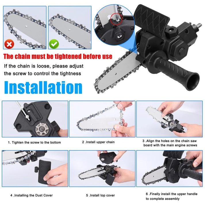 DrillSaw™ – 4/6 Zoll Bohrmaschine Als Adapter Für Eine Elektrische Kettensäge