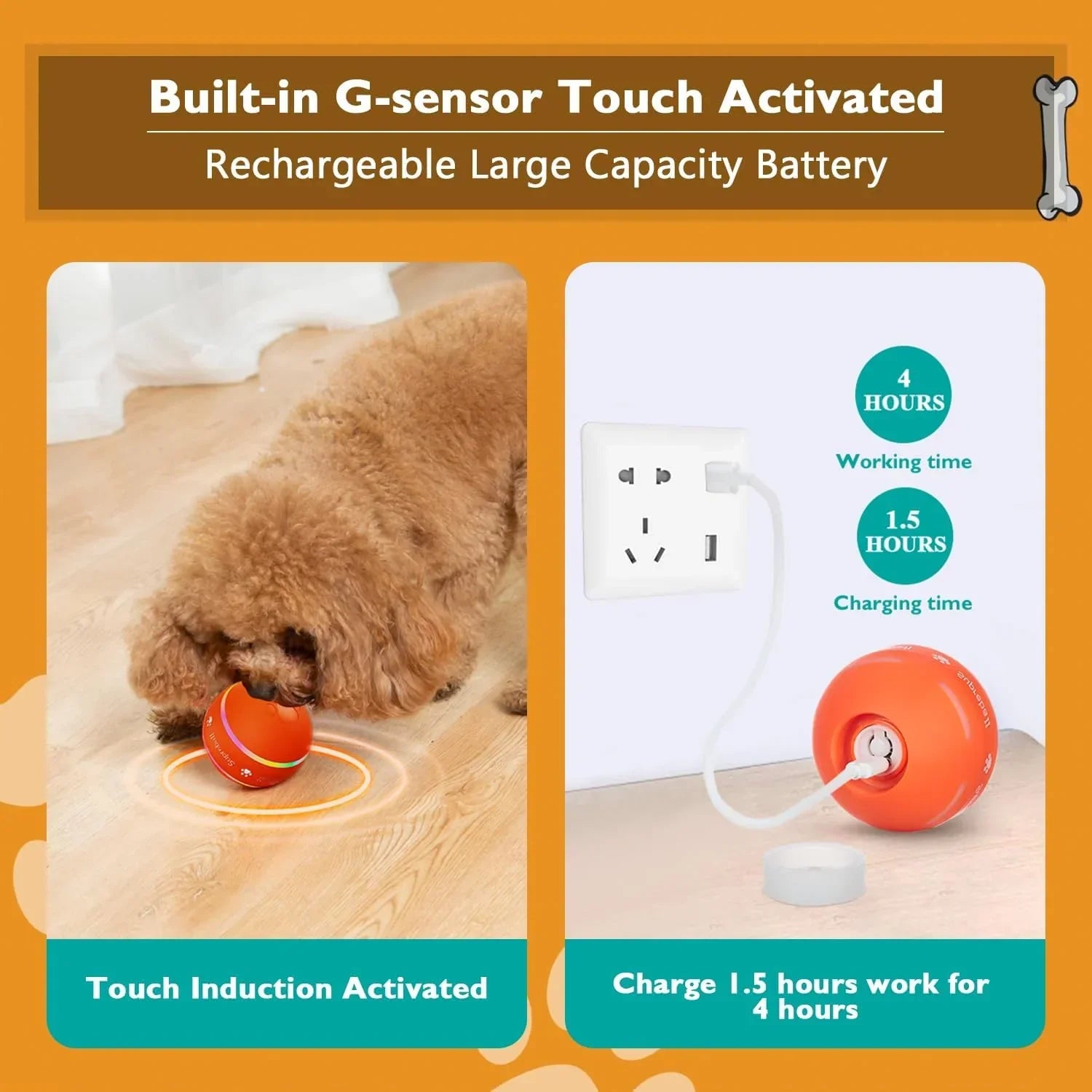 Pawlio™ | Smart Play Ball für endlosen Schwanzwedelspaß
