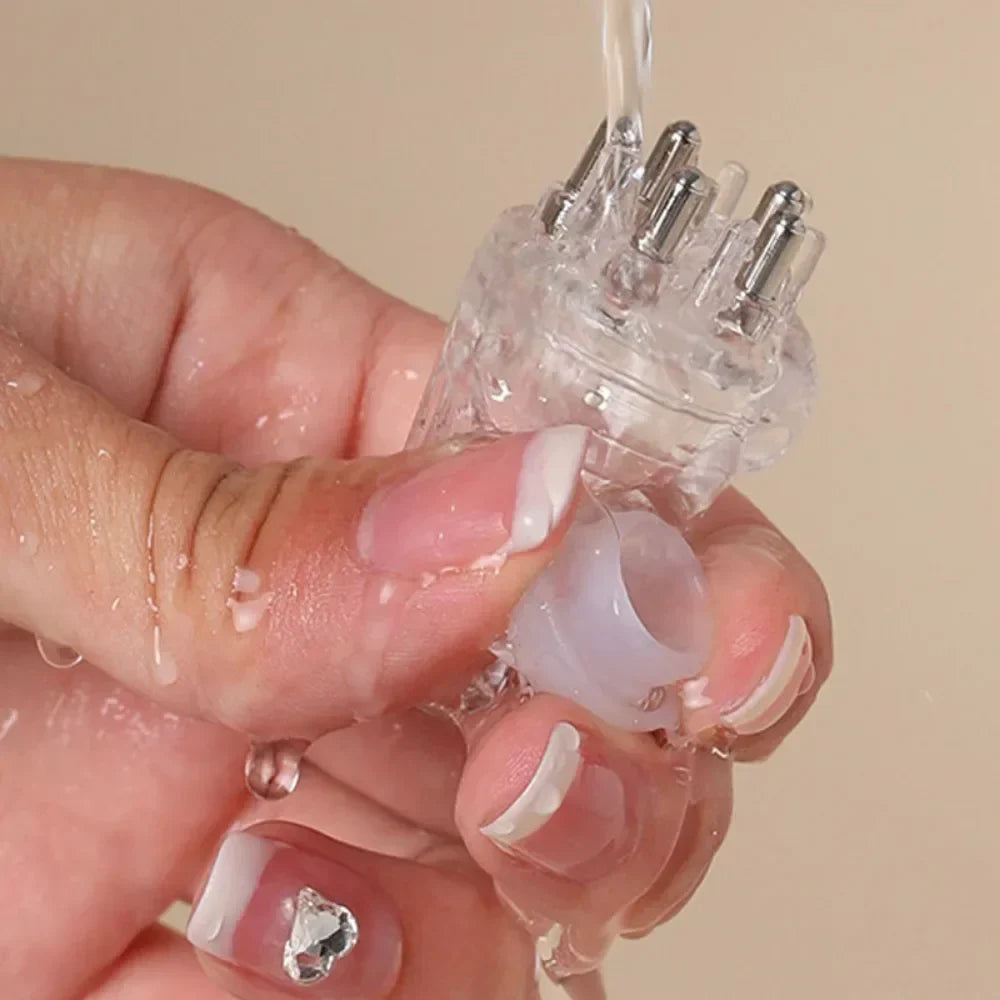 Tragbarer Mini-Kopfhautmassage-Kamm mit Flüssigkeitsapplikator für ätherische Öle