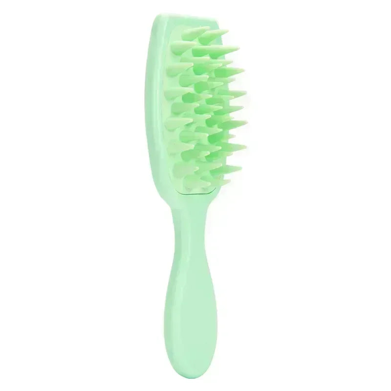 Verlängerte Griff weicher Silikon-Shampoo Kopfhaut-Massager Haarwasch-Kamm