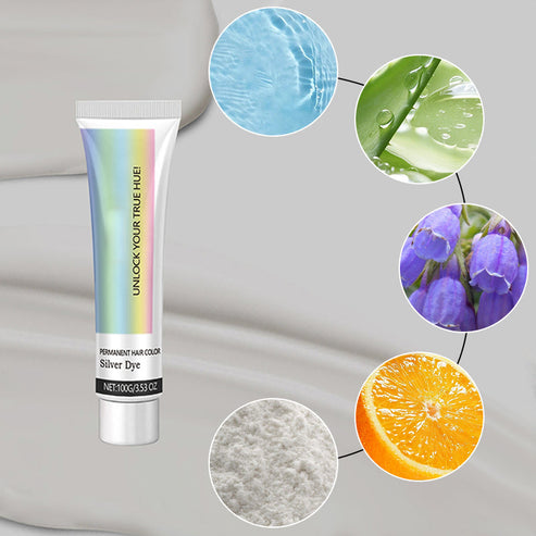 SilbernesGlühen™ Haarfarbe | Leuchtendes Silber | Pflegend & Langanhaltend