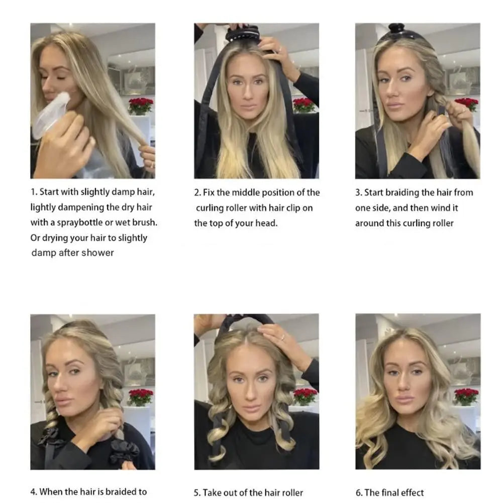 Seidene Haarwickler ohne Hitze