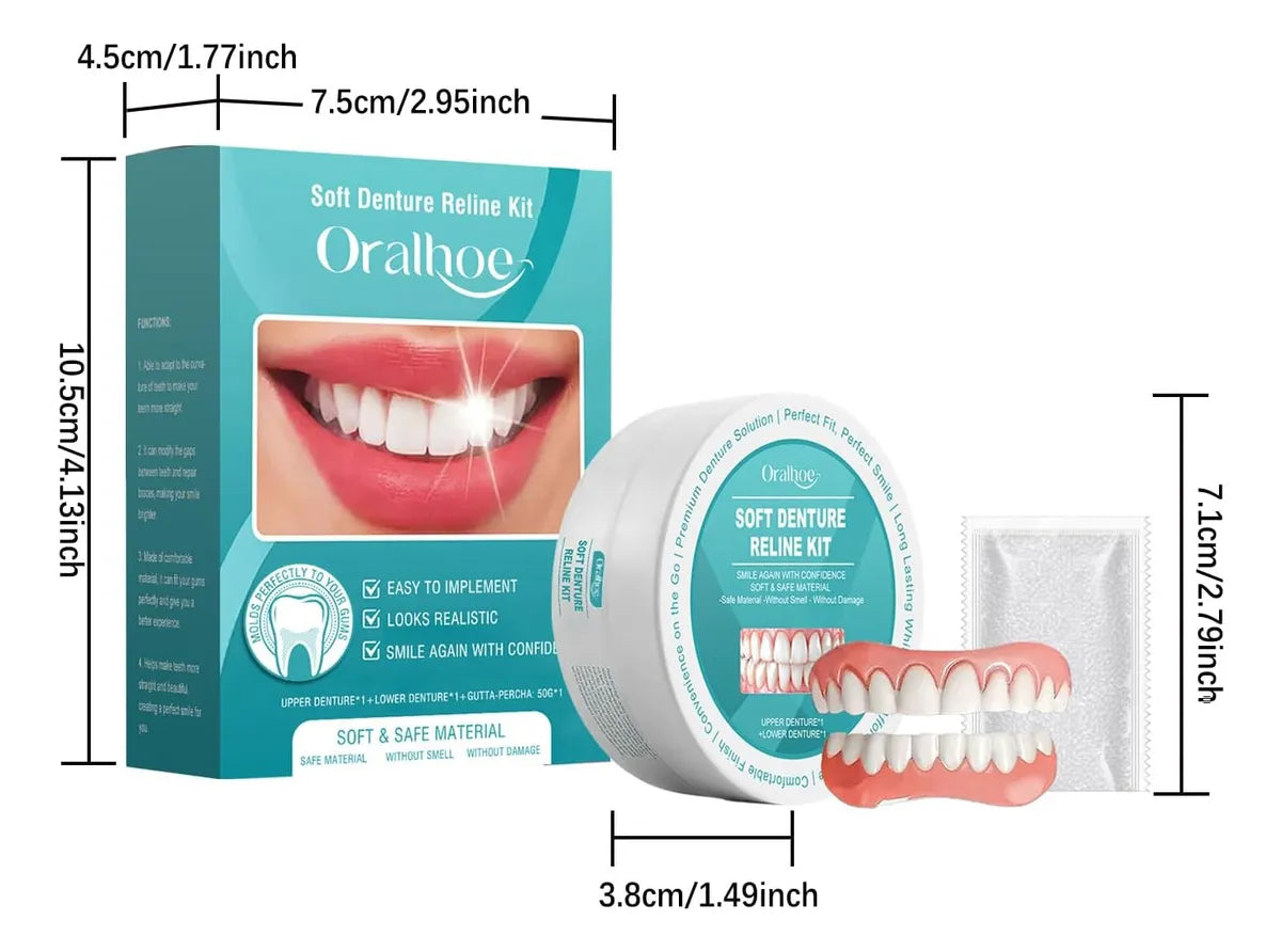 SmileGuard™ Silikonprothesenset – Lächeln Sie den ganzen Tag selbstbewusst ohne Verrutschen oder Schmerzen