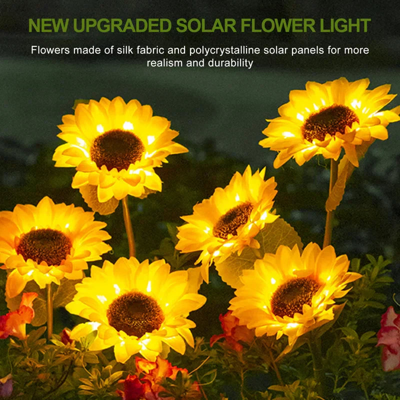 GardenGlow - Sonnenblumen-Solarleuchten für den Außenbereich [Letzter Tag Rabatt]