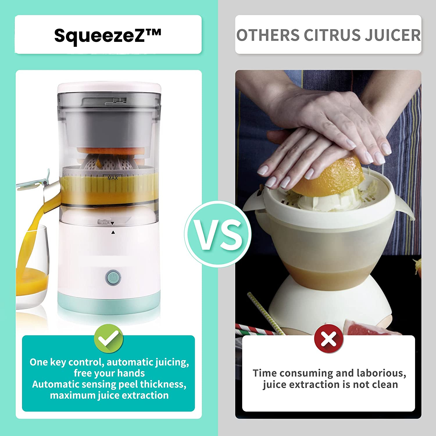 FruitSqueezer™ Automatischer Fruchtsaftpresser mit USB-Aufladung 50% RABATT