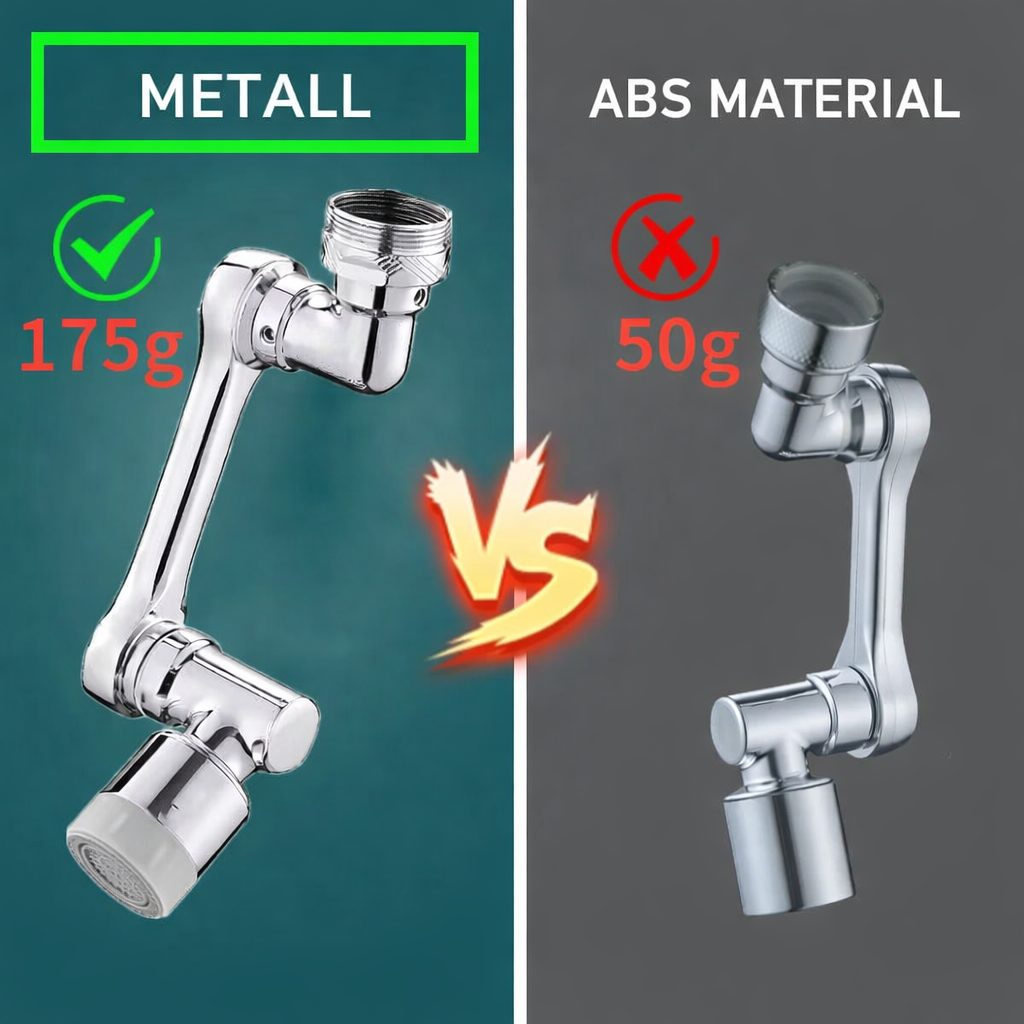 Wasserhahn Extender | 1080° Drehbar | 2 Wasser-Modi | Werkzeuglose Montage