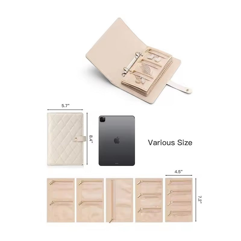 JewelBook™ - Tragbares Schmuckaufbewahrungsbuch aus Leder