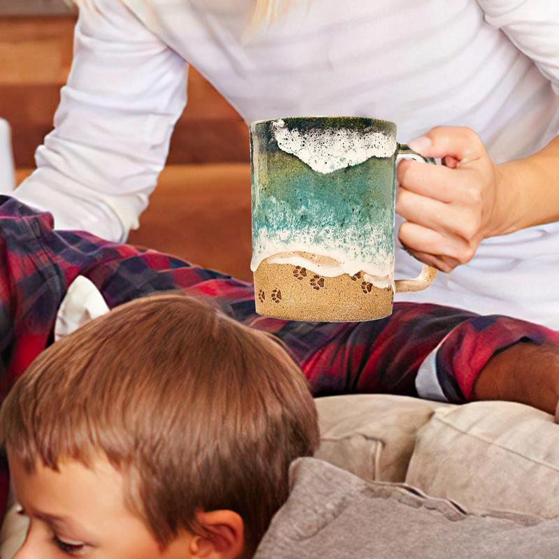 50% RABATT | OceanBrew - Cupshore 3D-gedruckter Keramik-Kaffeebecher mit Küstenlinie [Letzter Tag Rabatt]