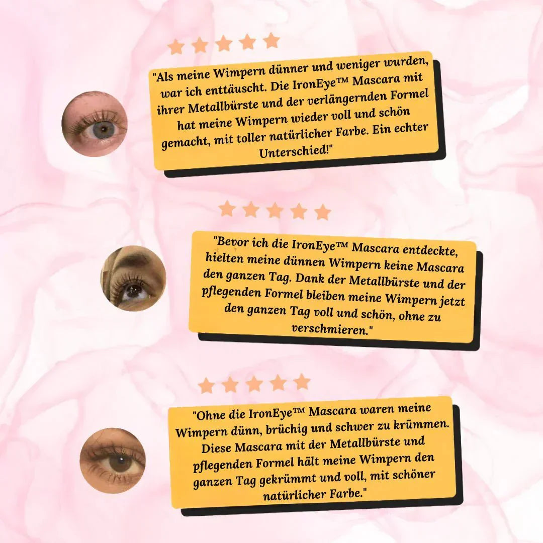 Wimperntusche | Sofort Volumen | Wasserfest & Lang Anhaltend | Klumpenfrei | 1+1 Gratis