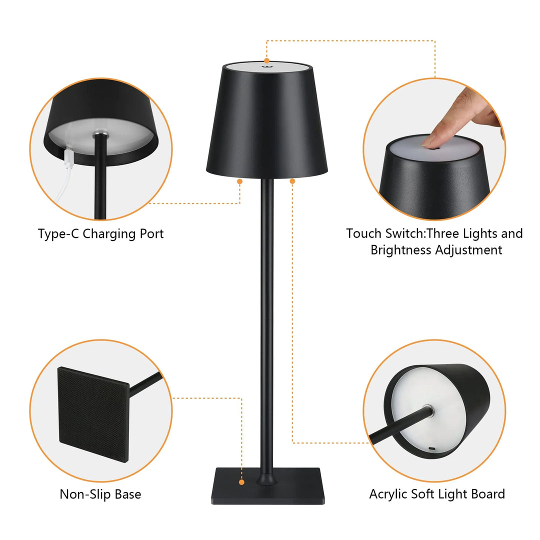 Kabellose LED-Tischlampe™ - USB Aufladbar + 3 Stufen dimmbar