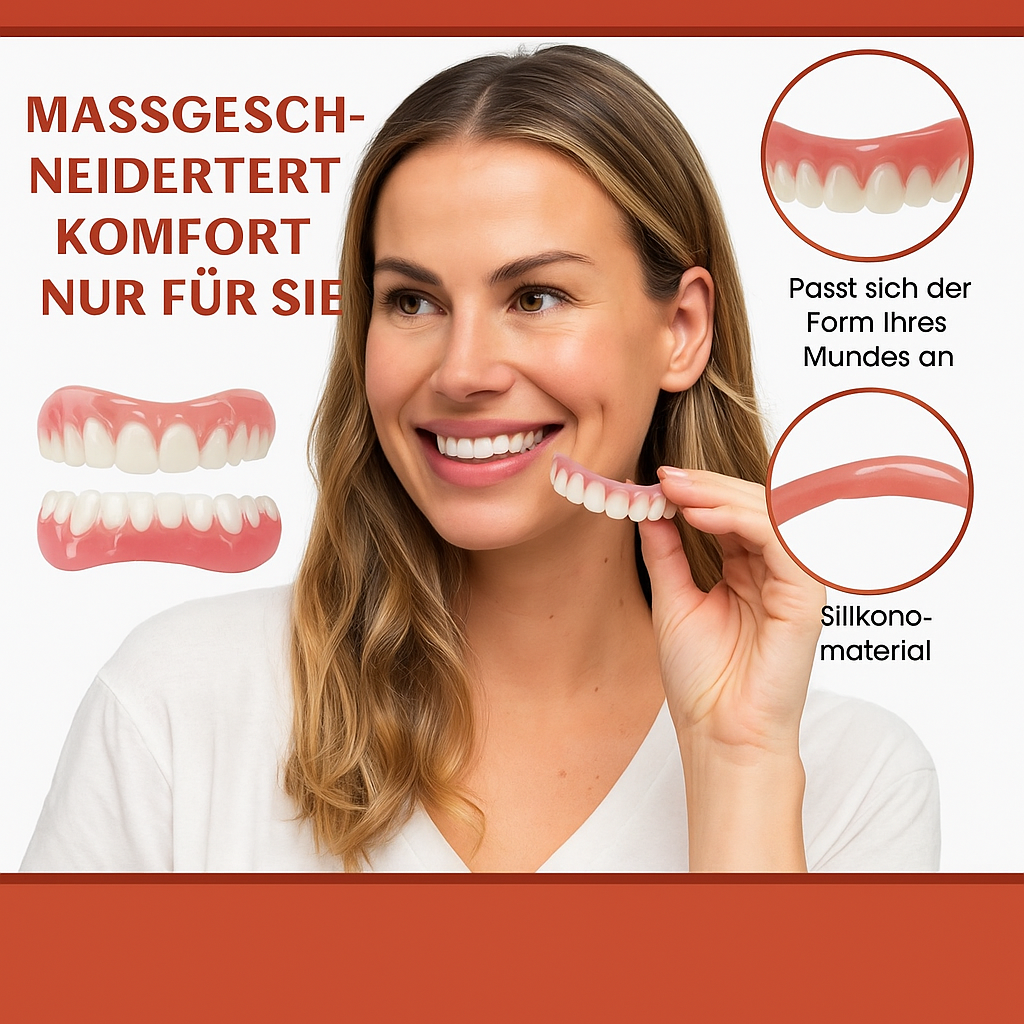 Zahnersatz Anpassungs Kit | Individuell formbar | Schmerzfrei & sicherer Halt | SiliconeAdjust