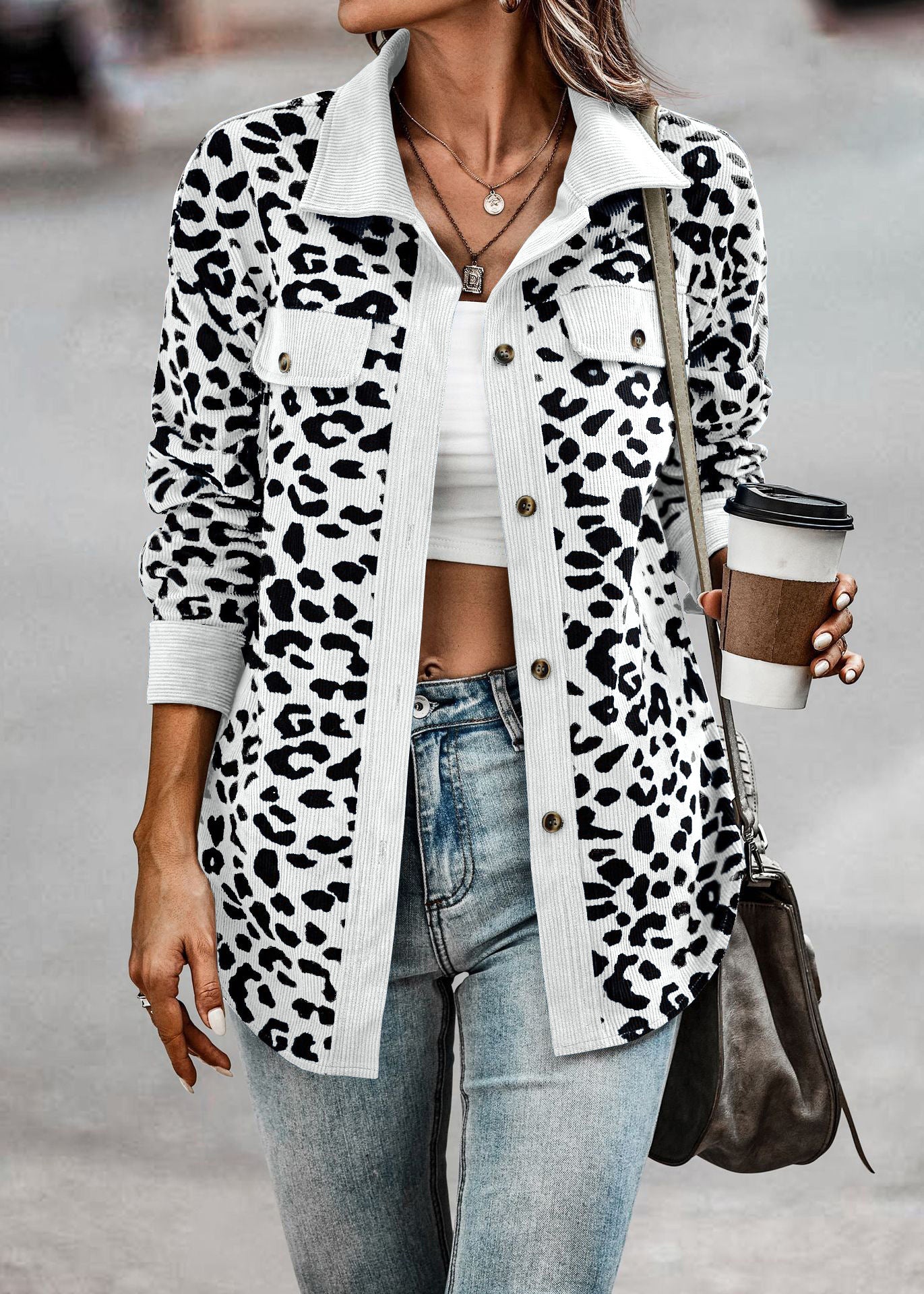 Olivia™ - Dschungel Chic Leopard Jacke