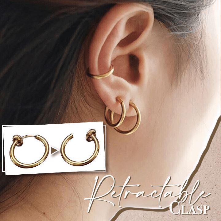 1+1 Gratis | Mühelose Eleganz ohne Piercing™ Verabschieden Sie sich von Piercingrisiken mit bequemen einziehbaren Ohrringen