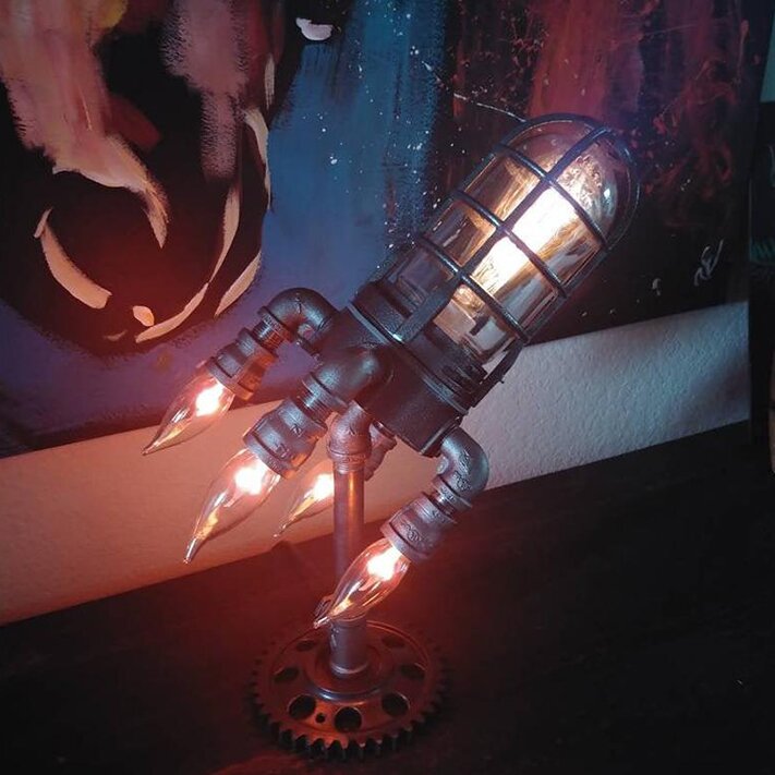 Steam Punk™ - Raketenlampe